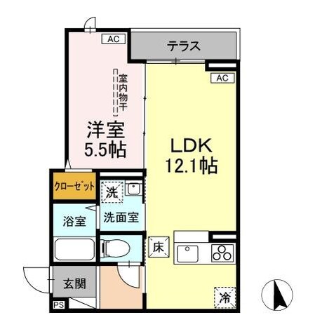 エルタスコート成田町の物件間取画像